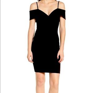 Soprano black off shoulder bodycon dress